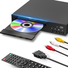 Compact DVD Player, HDMI DVD Players for TV with USB Input, All Region Free D...