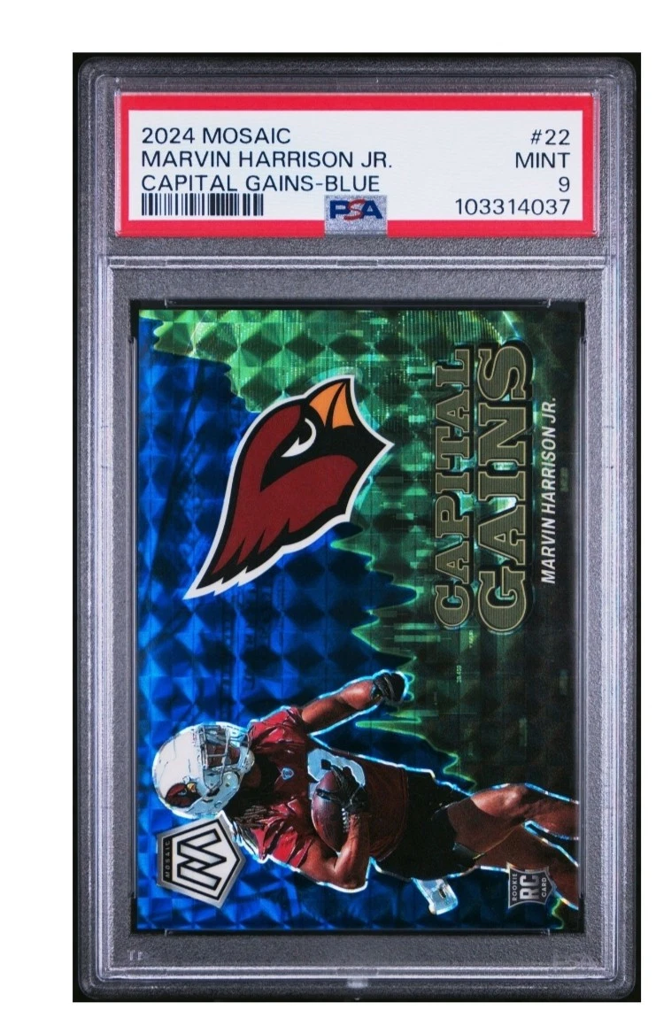 Marvin Harrison Jr. Panini Mosaic Capital Gains #22 Blue