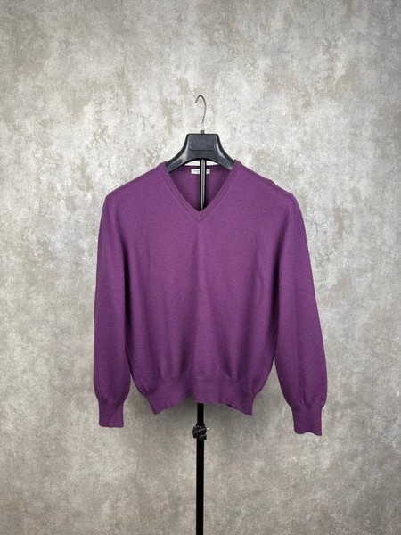 Men Gran Sasso Sweater Purple Wool 50