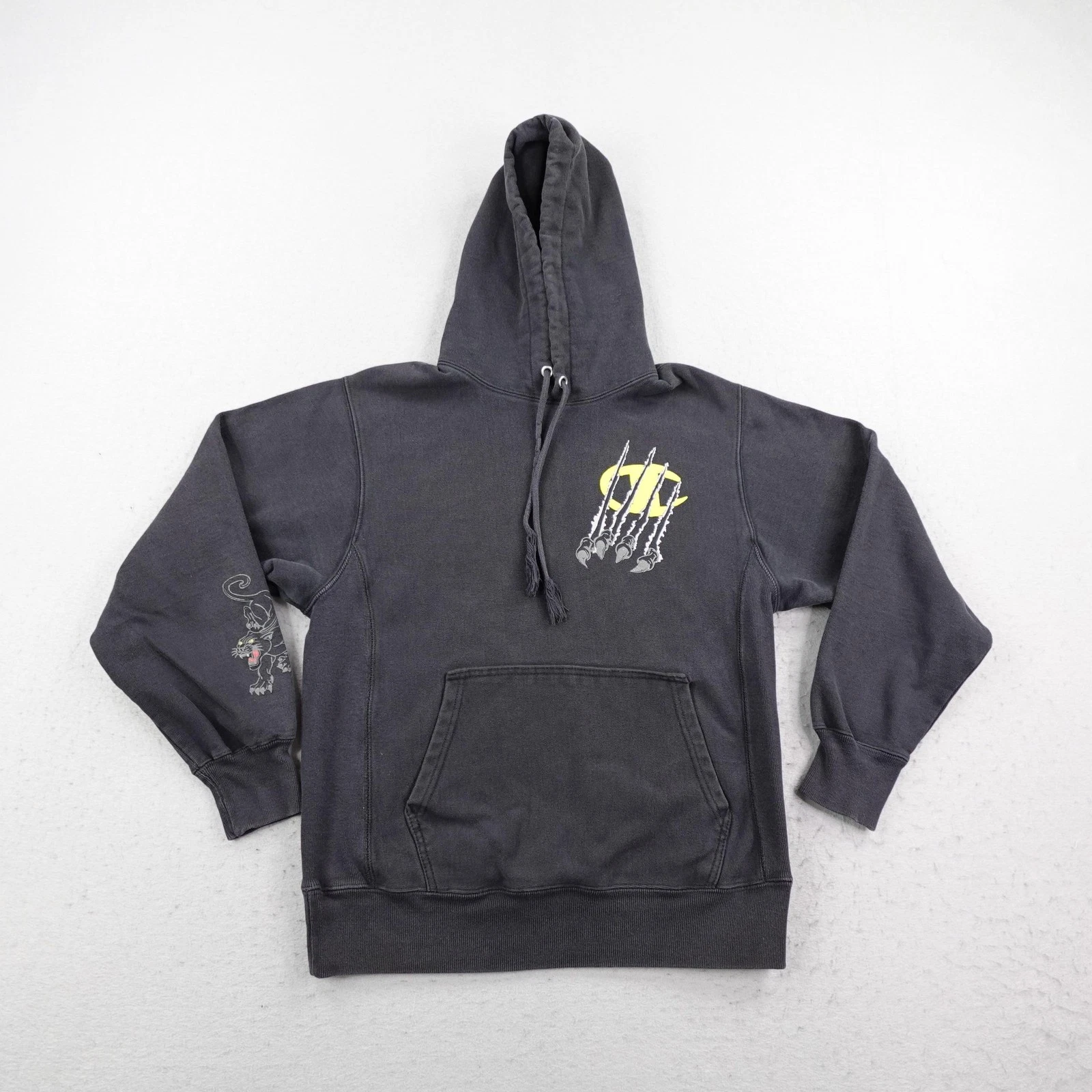 Champion Reverse Weave Hoodie Mens Medium Black Sweatshirt Panther Pullover