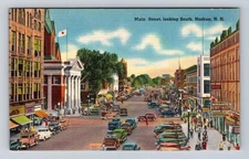 Nashua NH-New Hampshire, Main Street, Advertisement, Antique, Vintage Postcard