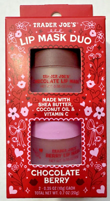 Trader Joe s Lip Mask Duo Shea Butter Coconut Oil Chocolate Berry