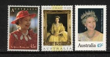 AUSTRALIA, 1993/94/95 QUEENS BIRTHDAY 3 MNH