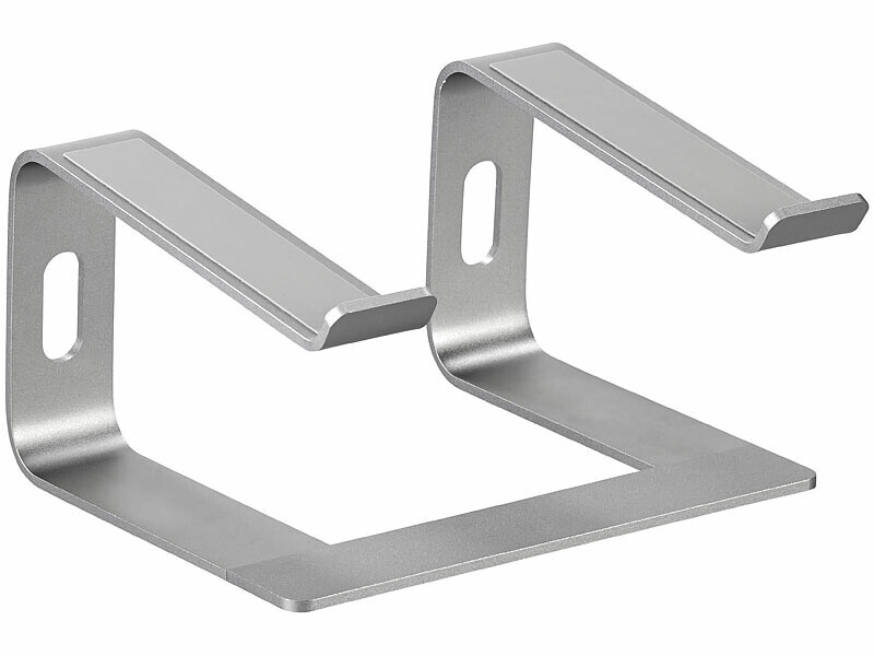 Support aluminium pour ordinateur portable gris rehausseur PC 15