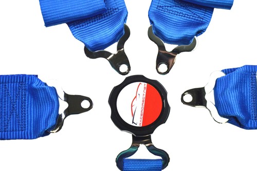 RACERDIRECT RACE HARNESS SFI 16.1 HANS FLOOR MOUNT SHOULDER HARNESS CAMLOCK - Foto 4 di 6
