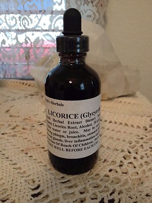 Organic Non-GMO Licorice Root (Glycyrrhiza glabra) Tincture Extract 4Floz Sealed