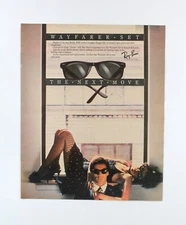 Vintage 1983 Ray Ban Wayfarer Print Ad , 80s Style Next Move Sunglasses