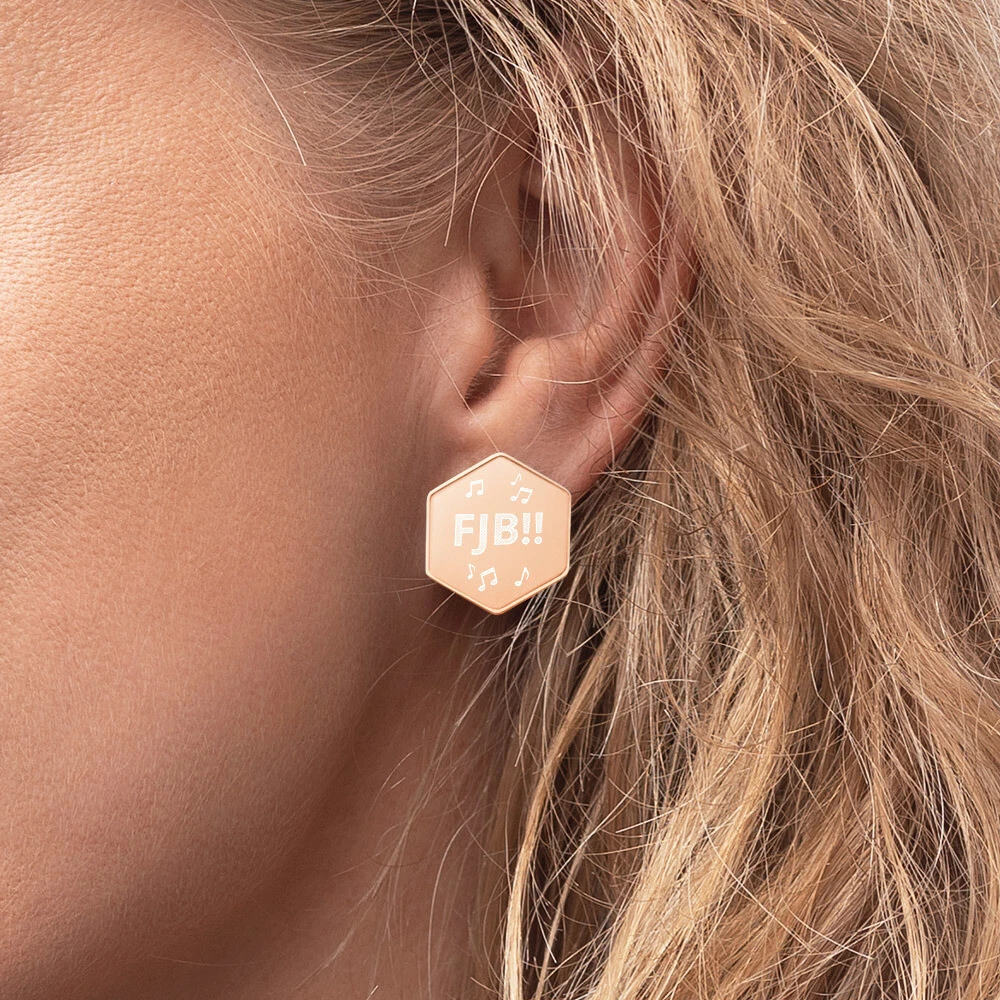 Sterling silver hexagon stud earrings online