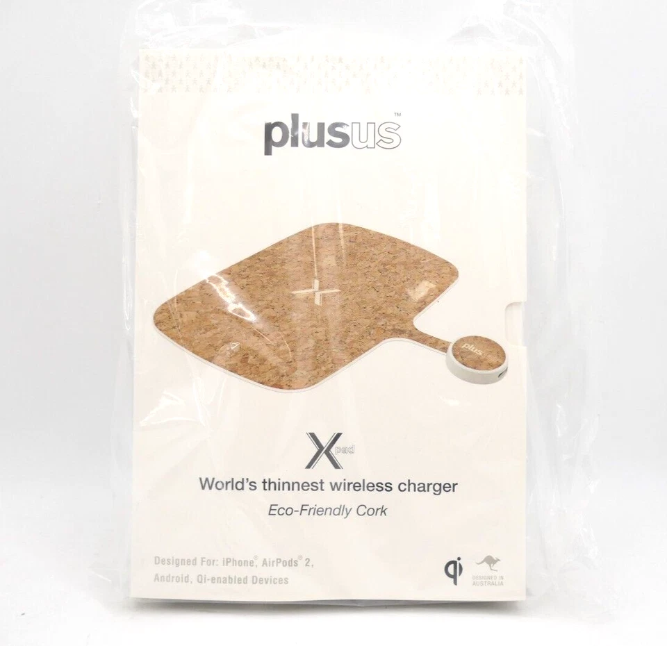 PlusUs Xpad Qi Wireless Fast Charger, Kabelloses Ladepad - Umweltfreundlicher Kork - Bild 3 von 4