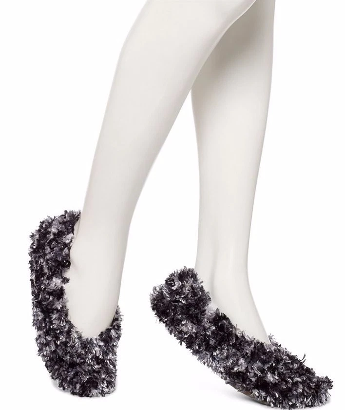 Calcetines deportivos HUE para mujer Thunder jaspeados negros con tono plumoso U15939 Foto 3 de 3