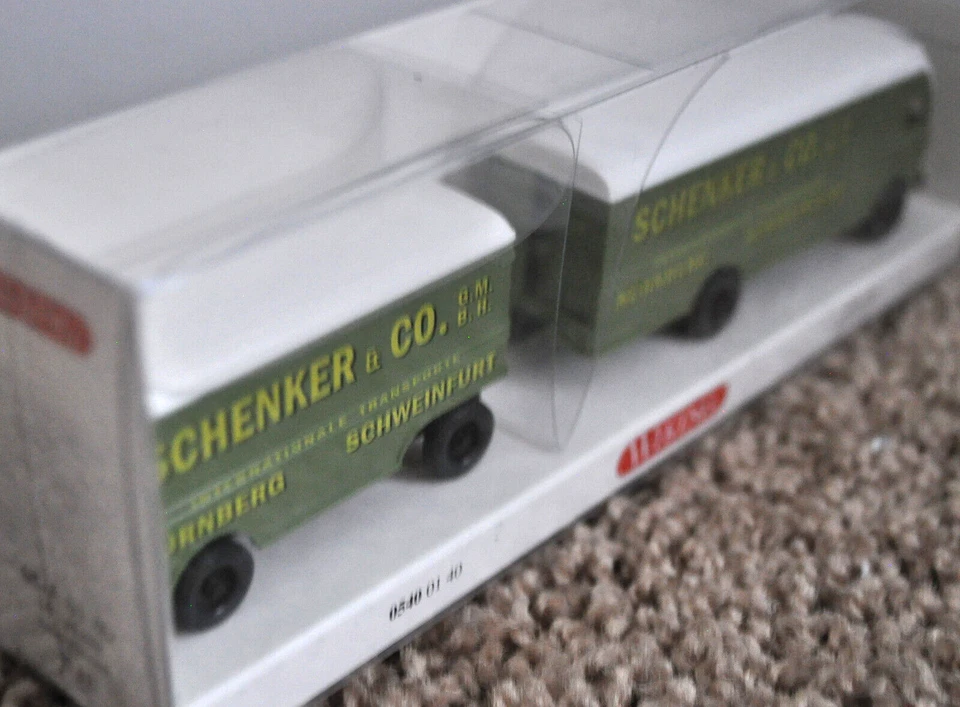 Wiking 0540 01  MB Ackermann Moving Van w/Trailer ("Schenker") -  NEW w/BOX - Image 3 of 4