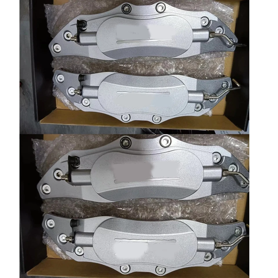 Silver Large Aluminum Alloy Disc Brake Caliper Covers Front+Rear Set Of 4Pcs - Изображение 3 из 4