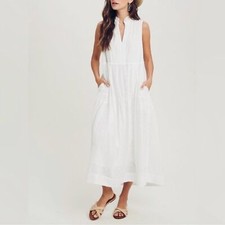 NWT Boho Swiss Dot Embroidered Dress L