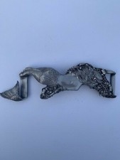 Multi Stone Large Mermaid Belt Buckle Solid Metal Stones Version 3