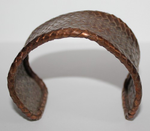 Vintage Copper Weaved Statement Cuff Bracelet CSM2 - Picture 5 of 7