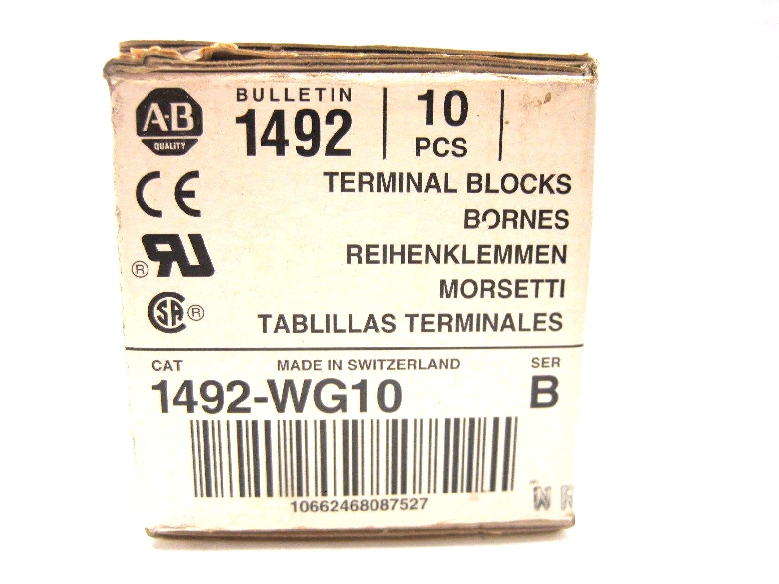 10 NEW ALLEN BRADLEY 1492-WG10 TERMINAL BLOCKS 1492WG10