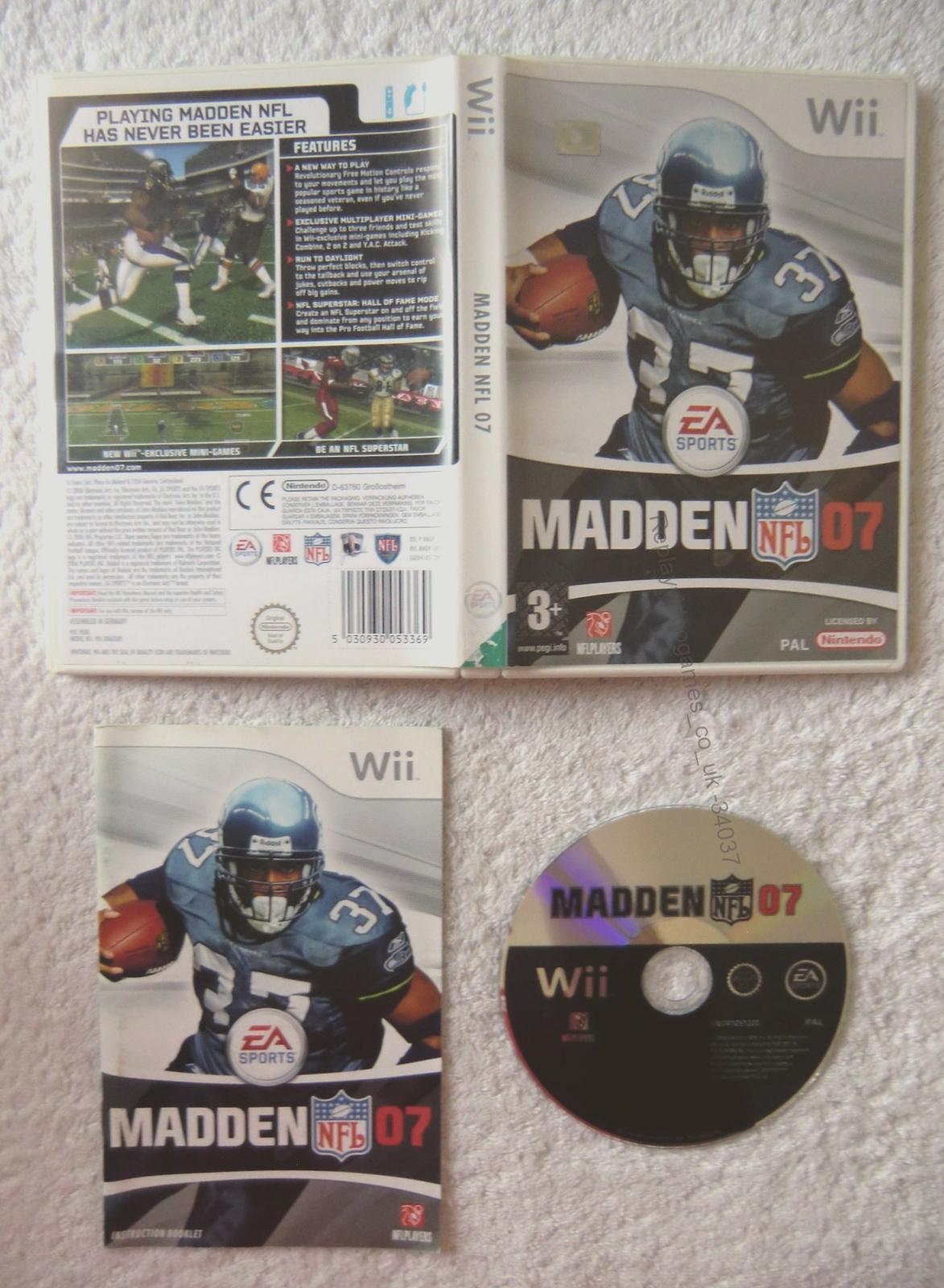 34037 Madden NFL 07 - Nintendo Wii (2006) RVL-RMDP-UKV