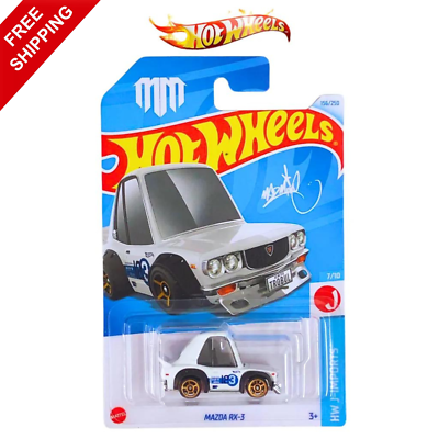 Hot Wheels Mazda RX-3 Tooned White #156 Mainline 2024 Case N In