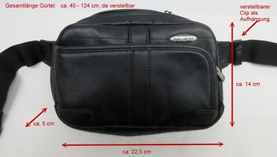 Geräumige Samsonite Gürteltasche aus Kunstleder, 4 teilig