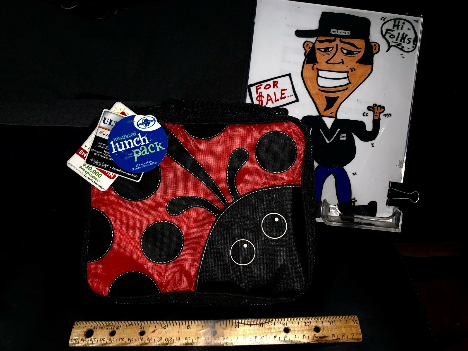 LADYBUG  Insulated  Lunch Kit Bag ZIPPERED & HANDLE SO CUTE NEW WITH TAGS LOOK 