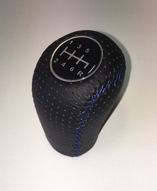 NEW GEAR SHIFT KNOB FOR SUBARU IMPREZA WRX STI LEGACY. Blue stitching