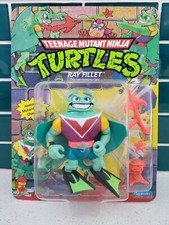 TMNT Ray Fillet  Purple Shirt  Red V  MOC 1990 Playmates