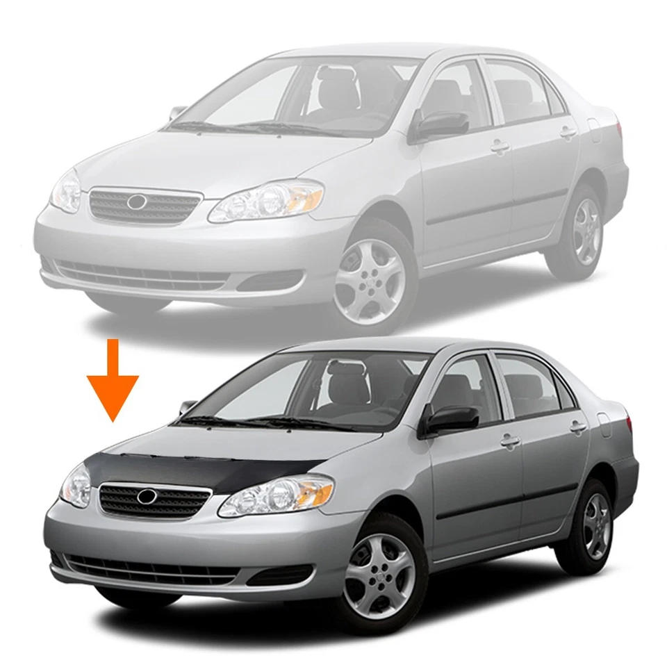 Cubierta protectora de máscara para capó de coche negro para Toyota Corolla 2007-2013 Foto 3 de 4