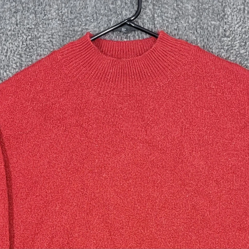 Superdry Suéter Mujer 10 Rojo Mezcla Lana Alpaca Cuello Simulado Recortado Pullover Foto 2 de 4