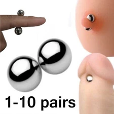 Magnetic Nipple Clamps Ball Piercing Magnetic Nipple Orb Nipple Ring Metal Clips