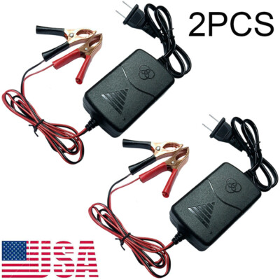 2PCS 12V RV Car Battery Charger Maintainer For Truck Motorcycle ATV Auto NEW US