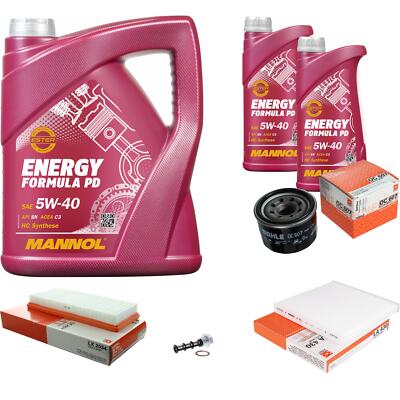 MAHLE Inspektionspaket 7 L MANNOL Formula PD 5W-40 für Smart Fortwo Cabrio 1.0