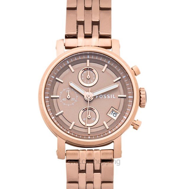 Rose Gold Fossil BOYFRIEND Chronograph 