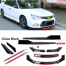 Front Bumper Lip Spoiler Splitter Rear Lip Side Skirt For Honda Accord 9th 9.5th