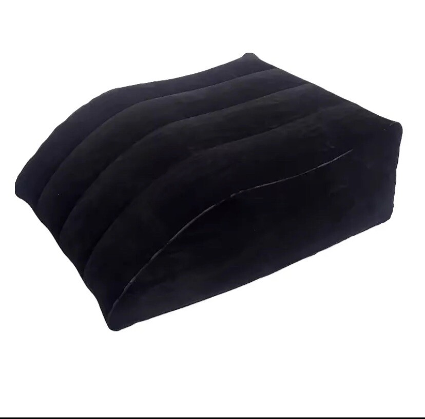 Almohada de cuña inflable XL para viajes y uso doméstico/camping/almohada quirúrgica negra