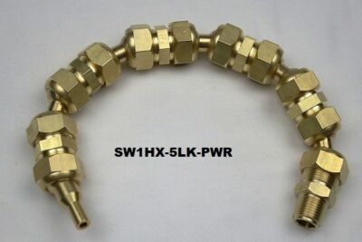 Swiveljet SW1 (3/8  Dia) HEX, POWER Coolant Nozzle with 3/8  NPT Adaptor