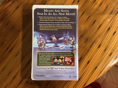 Mickey's Twice Upon A Christmas 2004 Demo VHS, HTF, Rare