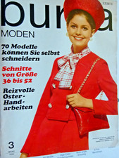 vecchio quaderno moda burda edizione 3 del 1969 completo di istruzioni + ritagli