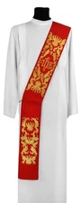 Red Deacon Stole Vestment Estola para diácono Roja Rot Diakonstola Étole SD522C
