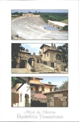 Altos de Chavón Dominikanische Republik Amphitheater Steindorf Postkarte EDIMAGE