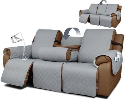 Waterproof Recliner Sofa Covers with Flipped Middle Backrest Washable Recline...