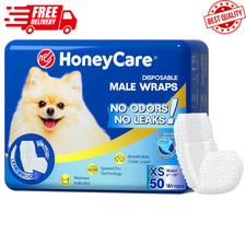 50 Pack Waist Disposable Dog Diapers Male Wraps Belly Bands Pet Soft All Sizes