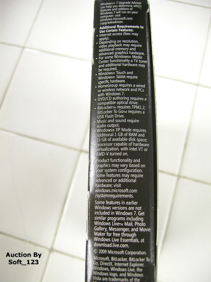 Microsoft Windows 7 Ultimate Full 32 & 64 Bit DVDs MS WIN =SEALED RETAIL BOX= - Image 3 of 4