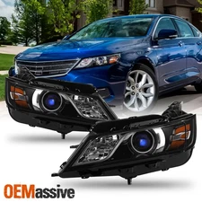 For 2014-2020 Chevy Impala Halogen Type Projector Headlights Headlamp Pair