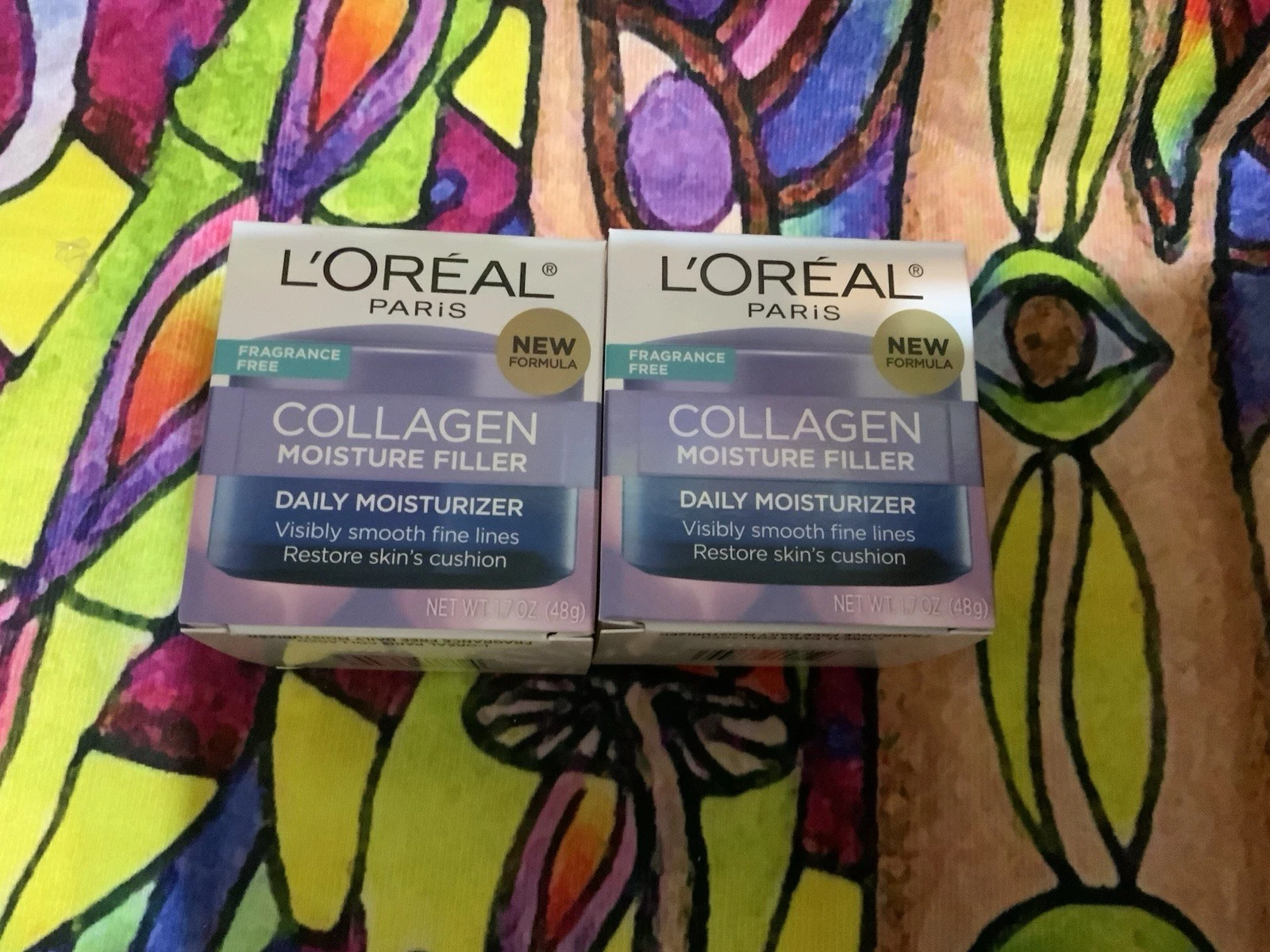 2~L'Oreal Collagen Moisture Filler Daily Moisturizer Fragrance Free - SHIPS FREE