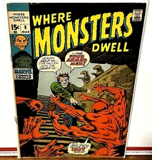 WHERE MONSTERS DWELL #8 (Marvel 1971) LEE  KIRBY  DITKO  WRIGHTSON BRONZE HORROR