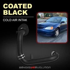 For 2001-2005 Civic EM2 2.5" Aluminum Piping Cold Air Intake Induction System BK