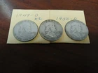 Franklin Half Dollar Lot of 3 - 90% Silver - 1949 , 1950D