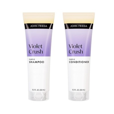 John Frieda Violet Crush Purple Shampoo and Conditioner Bundle, Violet Shampoo a