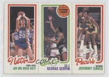1980 Topps Jan Van Breda Kolff George Gervin Johnny Davis #117-204-162 HOF 0d0u
