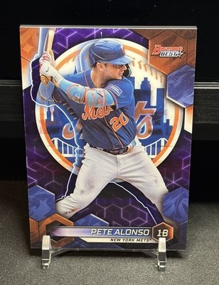 2023 Bowman's Best Pete Alonso Purple Refractor /250 #3 Mets